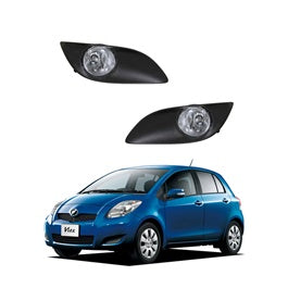 Car Fog Lamp Korealite Oem Fitting Halogen Toyota Vitz 2009 Plastic Housing Glass Lens Clear Lens Black Kl-613 (China)