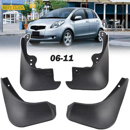 Car Mudflaps Vitz 2006 Toyota Black 04 Pcs/Set Colour Box Pack (Pakistan)