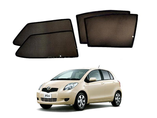 Car Curtain  Side Fix Toyota Vitz 2009 With Logo  Black