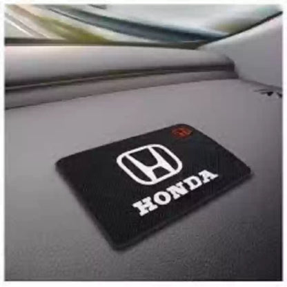 Car Dashboard Non-Slip Mat Silicone Material  Honda Logo Square Design Large Size Black/White (China)