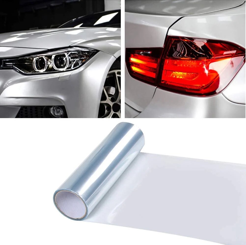 Automotive Self Adhesive Lamp Protective Film For Head And Tail Lamps Clear 12" Width Per Sqft (China)