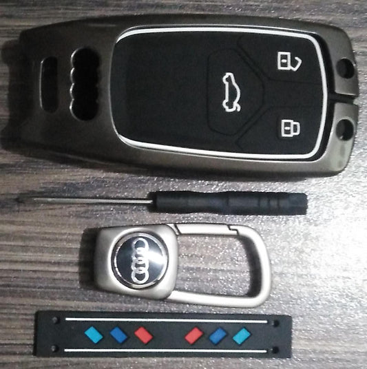 Car Remote Key Cover/Casing Metal / Silicone Audi A4 2021 No Logo Black Box Pack (China)