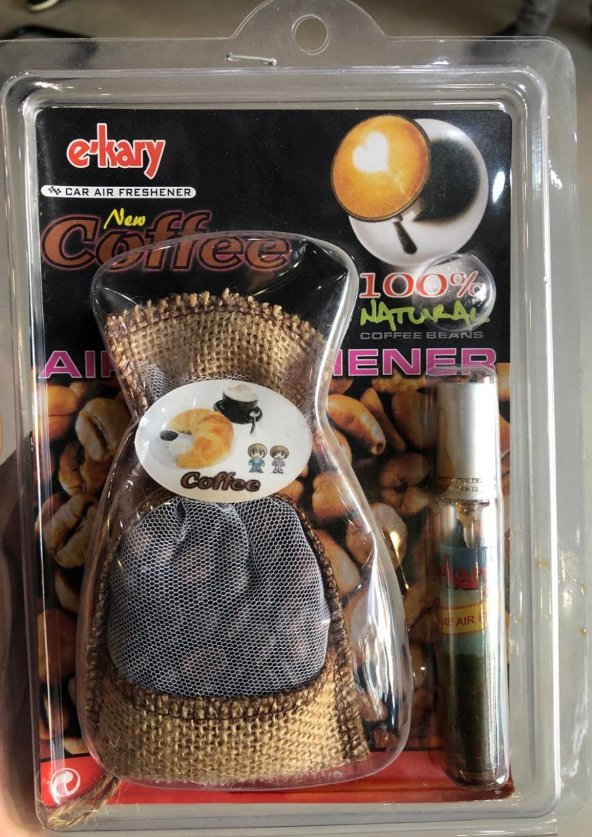 Car Perfume Hanging Bag Coffee Large Size Blister Pack (China)