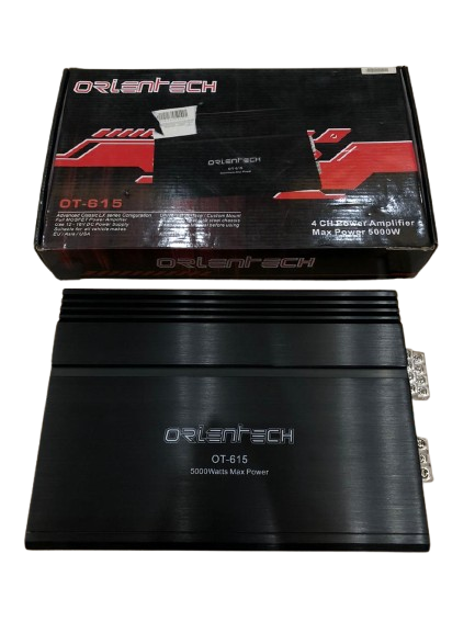 Car Stereo Amplifier Orientech 4 Channel 5000 Watts Silver Housing Metal Housing Ot-615 (China)