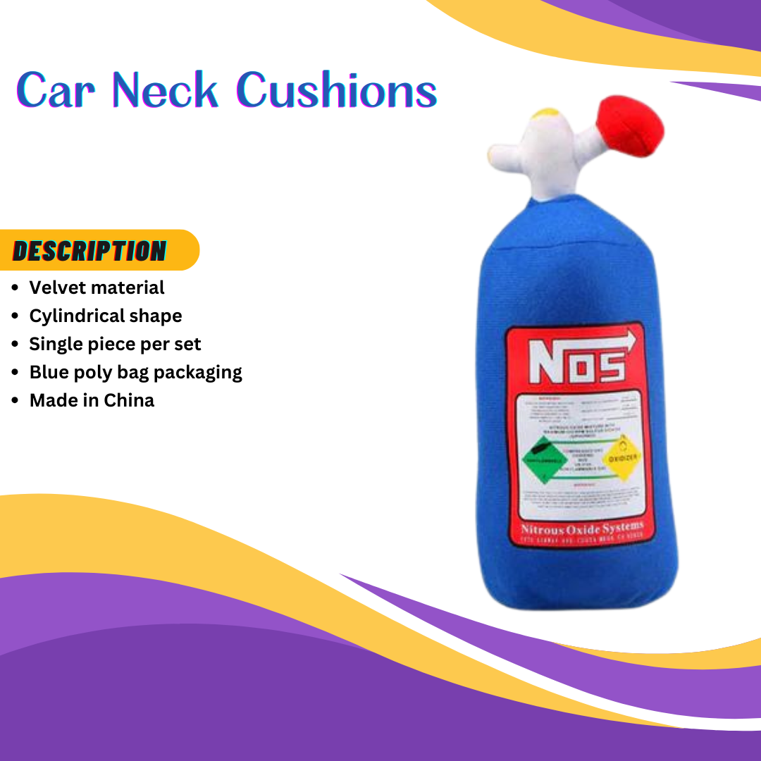 Car Arm Rest Cushion Velvet Material Blue Nos Design Poly Bag Pack (China)