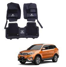 Car Floor Mat 10D Proton X70 Black Pvc Black Stitch Black/Grey Grass 03 Pcs / Set Premium Quality (China)