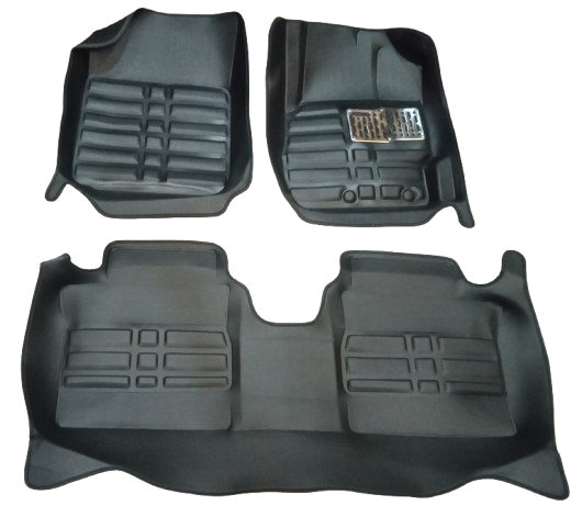 Car Floor Mat 5D Yaris 2020 Toyota Black Pvc 03 Pcs / Set Standard Quality (China)
