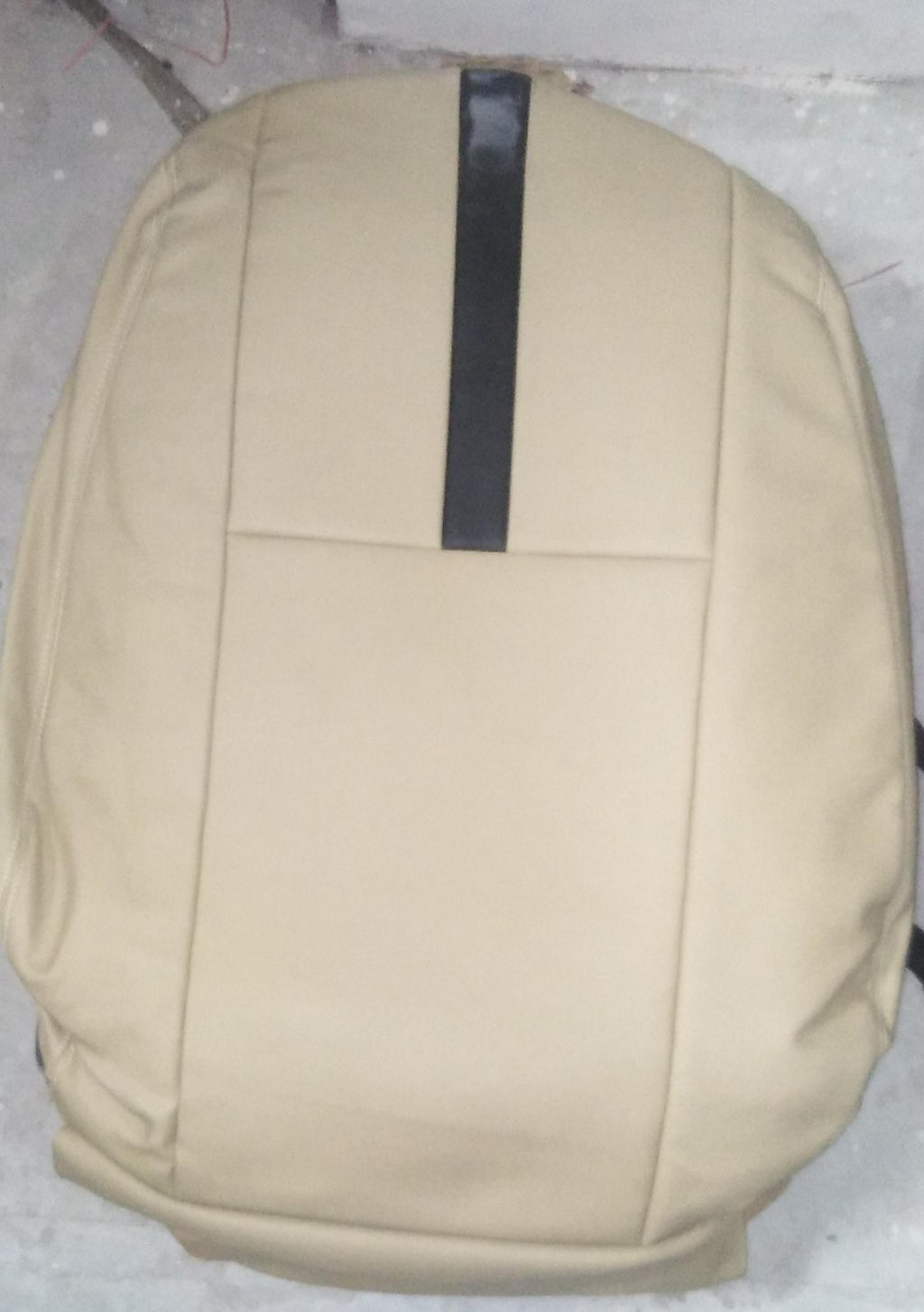 Auto Leather Type Seat Cover M/C Maclaren 570S Design Custom Fitting Toyota Yaris 2020 Beige/Black Colour 11 Pcs/Set
