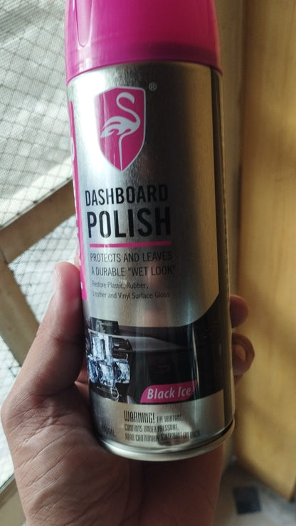 Car Dashboard Polish Flamingo Black Ice Tin Can Pack 450Ml F004B (China)