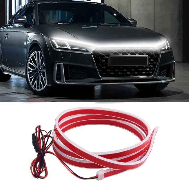 Car Exterior Led Hood Decorative Led Silicone Housing Blue 01 Pc/Set Colour Box Pack 01 Pc/Pack (China)
