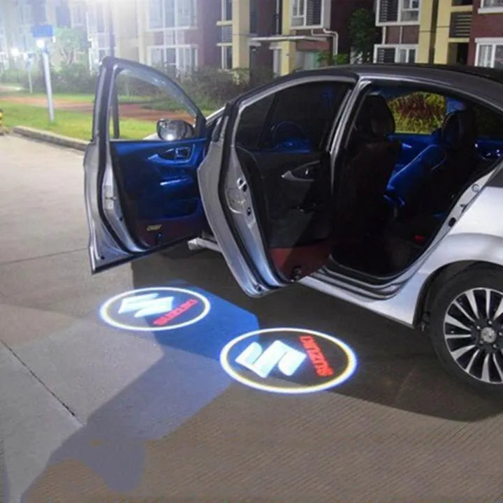 Car Interior Led Door Shadow Light Led Type Medium Size Suzuki Logo 02 Pcs/Set Plastic Housing Box Pack White (China)