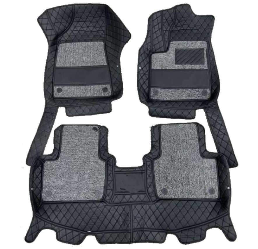 Car Floor Mat 10D Changan Alsvin 2021 Black Pvc Black Stitch Black/Grey Grass 03 Pcs / Set Premium Quality (China)