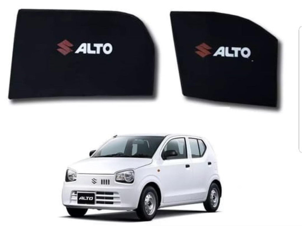 Car Curtain Side Fix Suzuki Alto 2020 With Logo Black (Pakistan)