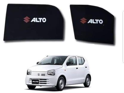 Car Curtain  Side Fix Suzuki Alto 2020 With Logo  Black (Pakistan)