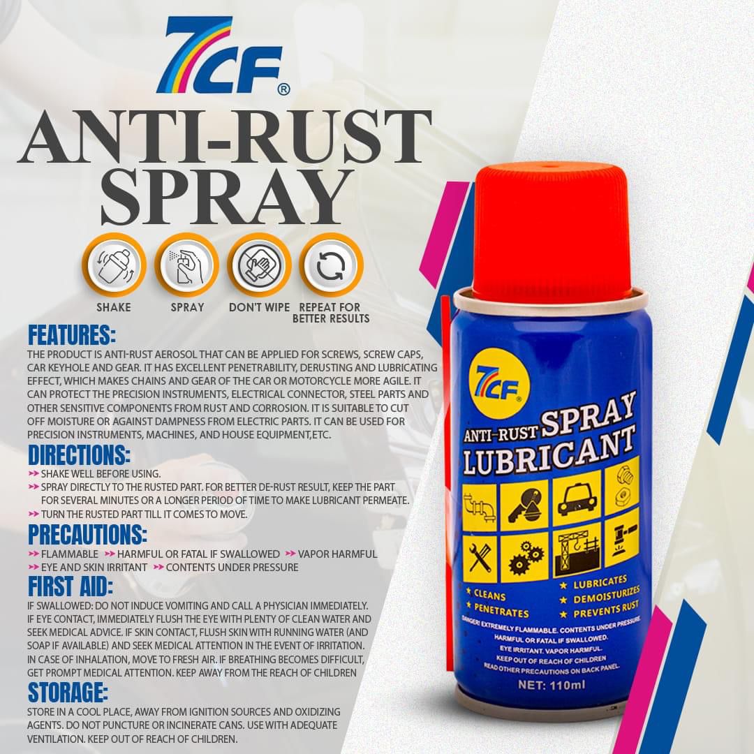 Anti Rust Lubricant 7Cf Tin Can Pack 450Ml (China)