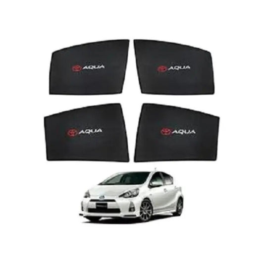 Car Curtain  Side Fix Toyota Aqua 2018   Black