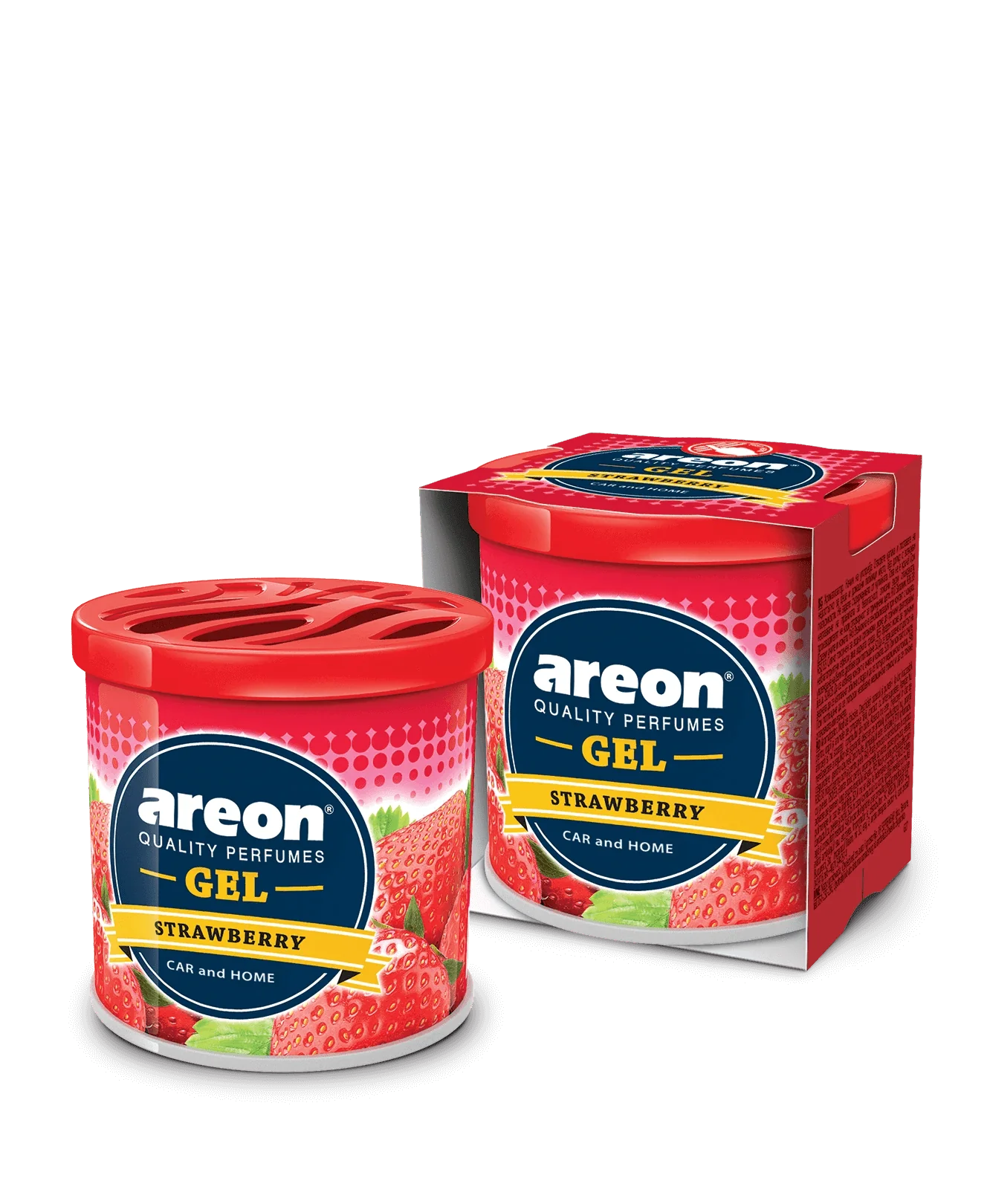 Car Perfume Tin Can Gel Large Areon Strawberry 80G Tin Can Pack (Bulgaria)