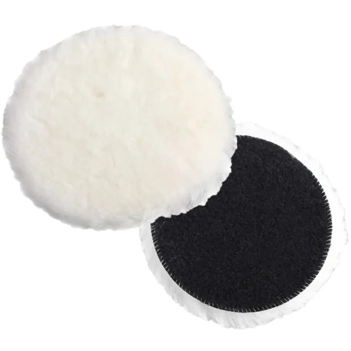 Car Polisher Machine Polishing/Buffing Pads Wool/Thread Material Off White 7" 01 Pc/Pack Poly Bag Pack