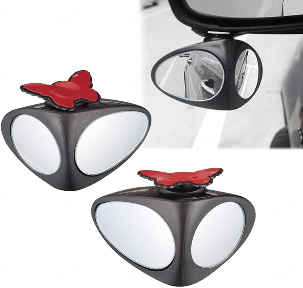 Car Blind Spot Mirror Butterfly Shape Black Large Size 01 Pc/Pack Blister Pack (China)