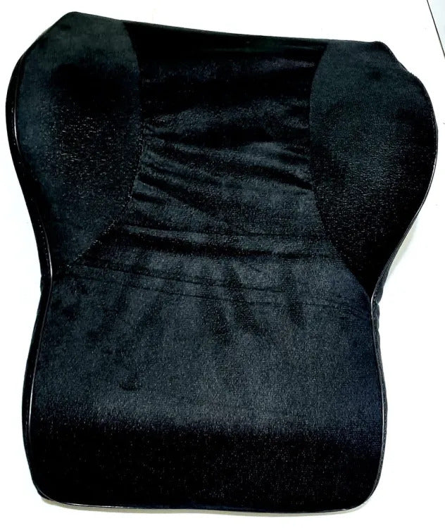 Car Back Rest Cushion Velvet Material Without Logo Large Size Black 01 Pc/Pack Poly Bag Pack (China)