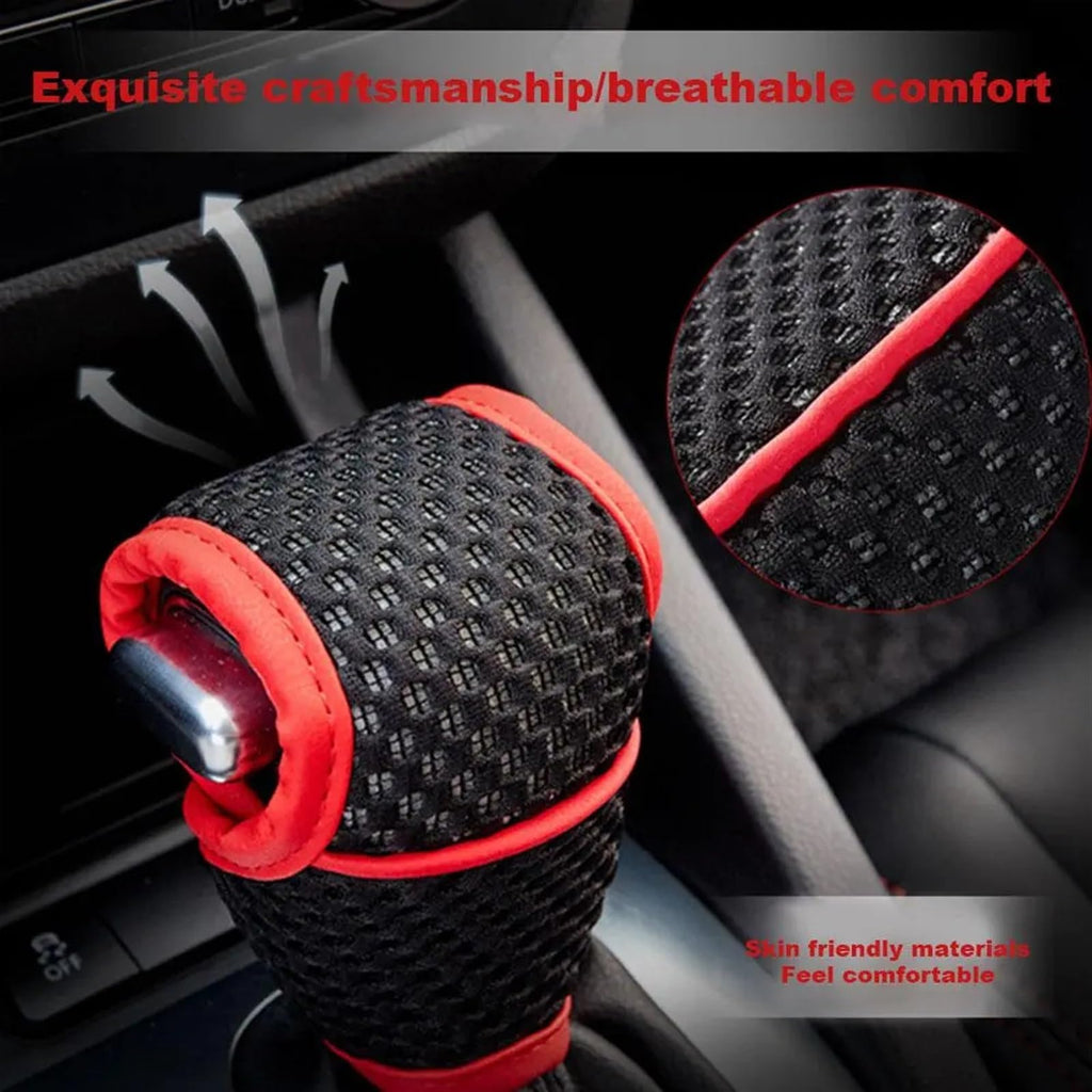 Gear Knob Cover Auto Gear Red/Black Blister Pack (China)