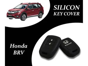 Car Remote Key Cover/Casing Silicone Black Type Honda Brv 2021 Honda Logo Black Poly Bag Pack  (China)