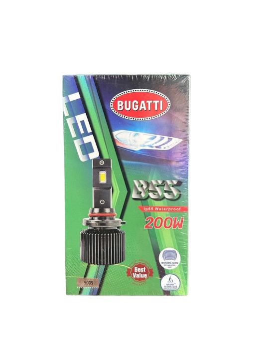 Car Led Head Light Bulbs Bugatti Cob 9005 Ultra White Colour Box Pack (China) S25 55W