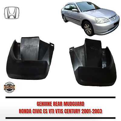 Car Mudflaps Civic 2005 Honda Black 04 Pcs/Set Colour Box Pack (Pakistan)