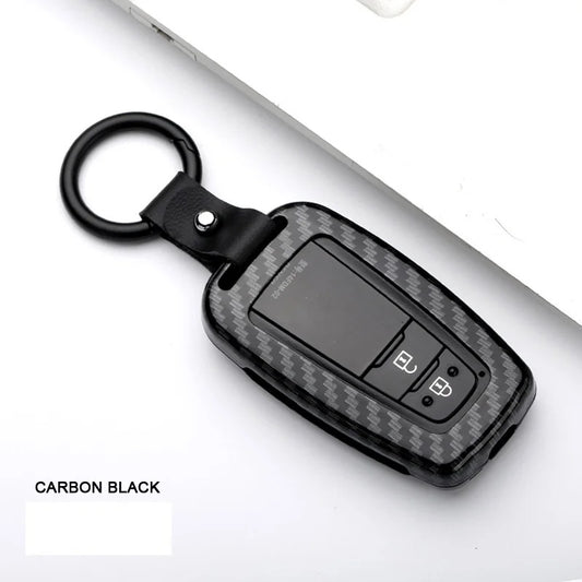 Car Remote Key Cover/Casing Silicone Carbon Type Toyota Chr 2017-2018 No Logo Carbon Poly Bag Pack  (China)