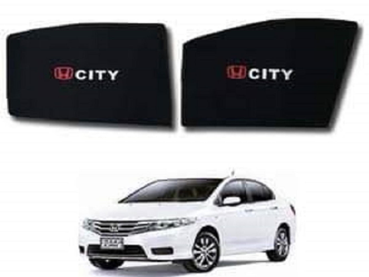 Car Curtain  Side Fix Folding Honda City 2008   Black (China)