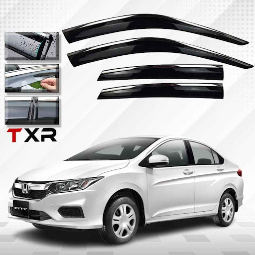 Air Press Txr Injection Type Mugen Design Ss Border Tape Type Fitting Honda City 2012-2017 Colour Box Pack 04 Pcs/Pack Black (China)