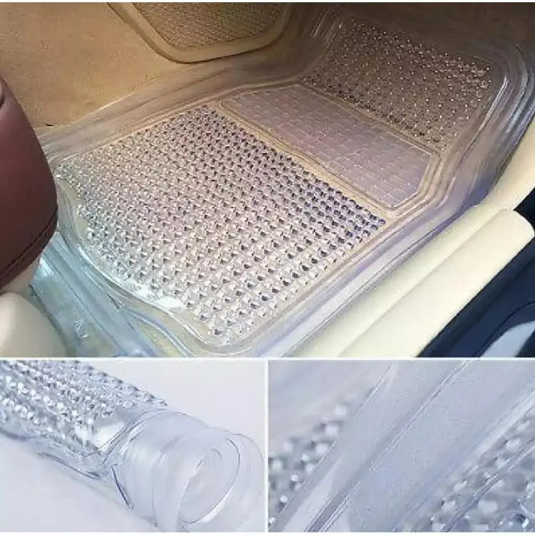 Car Floor Mat Pvc Material Universal Fitting  Standard Quality Clear Pvc 05 Pcs/Set Poly Bag Pack  055