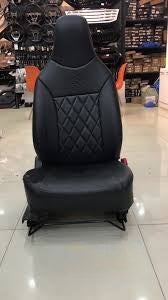 Auto Leather Type Seat Cover M/B Oem Design  Custom Fitting Suzuki Cultus 2020 Black Colour Black Stitch   08 Pcs/Set