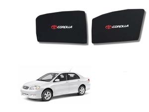 Car Curtain  Side Fix Toyota Corolla 2012 With Logo  Black (Pakistan)