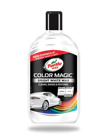 Car Body Polish Turtle Wax Cream Based Plastic Bottle Pack 500Ml Color Magic Bright White Wax 52712 (Usa)