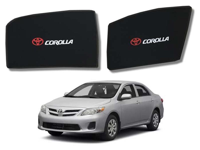 Car Curtain Side Fix Toyota Corolla 2006 With Logo Black