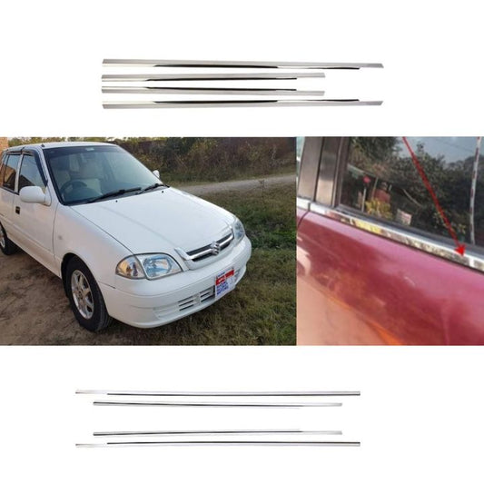 Chrome Weather Strips  Tape Type Fitting Suzuki Cultus 2020  04 Pcs/Set