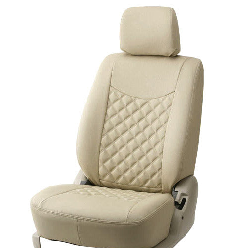 Auto Leather Type Seat Cover M/B Charger Sxt Design Custom Fitting Toyota Yaris 2020  Beige Colour Beige Stitch  11 Pcs/Set