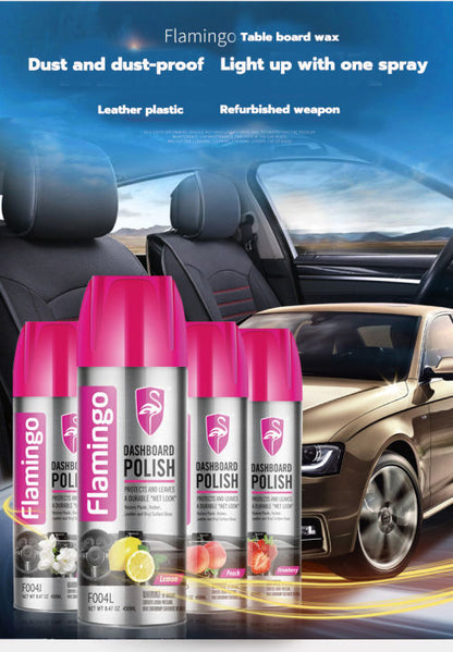 Car Dashboard Polish Flamingo Black Ice Tin Can Pack 450Ml F004B (China)