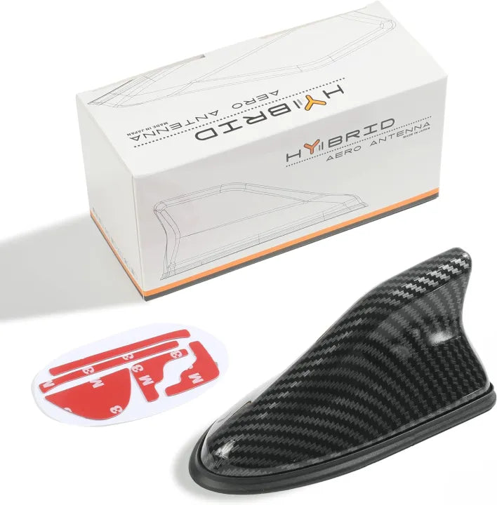 Auto Decorative Antenna Universal Fitting Without Led Carbon Medium Size Premium Quality Colour Box Pack Ps-219 (China)