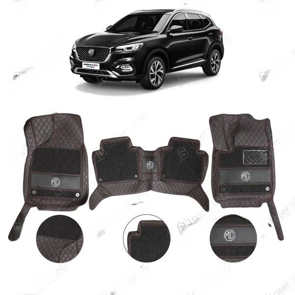 Car Floor Mat 11D Mg Hs 2021 Black Pvc Black Stitch Black/Grey Grass 03 Pcs / Set Premium Quality (China)