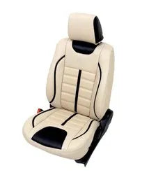 Auto Leather Type Seat Cover M/B Custom Design Custom Fitting Honda Civic 2015 Beige Colour Black Stitch  Black Border 12 Pcs/Set