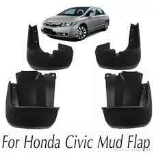 Car Mudflaps Honda Civic 2015 Black 04 Pcs/Set Colour Box Pack (Pakistan)