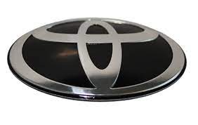 Auto Logo/Monogram Steering Wheel Pad Fitting Decorative Type Toyota Logo Tape Type Fitting Plastic Small Size Black/Chrome 01 Pc/Pack Plastic Box Pack Cap Type Logo (China)