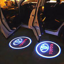 Car Interior Led Door Shadow Light Led Type Large Size Toyota Logo 02 Pcs/Set Plastic Housing Box Pack Blue (China)