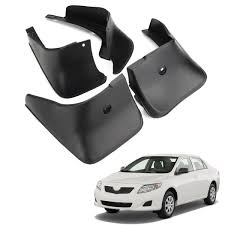 Car Mudflaps Toyota Corolla 2008-2013 Black 04 Pcs/Set Colour Box Pack (Pakistan)