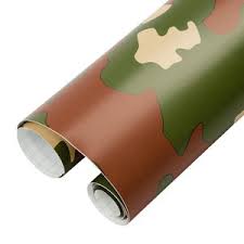 Automotive Self Adhesive Army Design Film Korealite For Car Body Copper 60" Width Per Sqft (China)