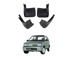 Car Mudflaps Mehran Suzuki Black 04 Pcs/Set Colour Box Pack (Pakistan)