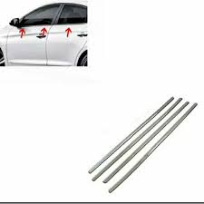 Chrome Weather Strips Steel Tape Type Fitting Toyota Corolla 2012  04 Pcs/Set (China)