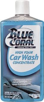Car Shampoo Blue Coral Plastic Bottle Pack 591Ml High Foam Car Wash Concentrate Wc102 (Usa)